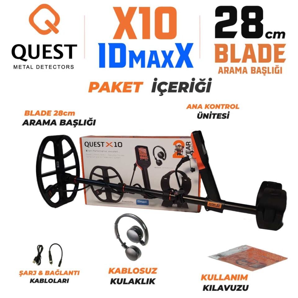 X10 IDmaxX Dedektör + Kablosuz Kulaklık