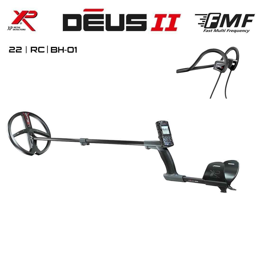 DEUS 2 Dedektör 22cm FMF Başlık, Ana Kontrol Ünitesi (RC), BH-01 Kablolu Su Geçirmez Kulaklık