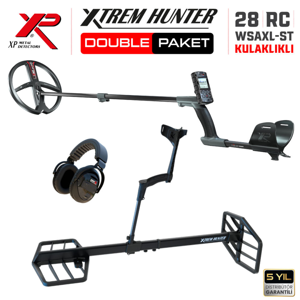 Xtrem Hunter Dedektör - DOUBLE WSAXL STEREO Kulaklıklı Paket - Çift Başlıklı