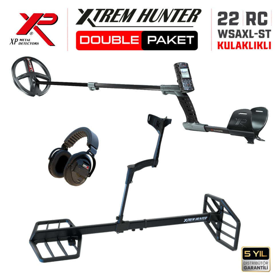 Xtrem Hunter Dedektör - DOUBLE WSAXL STEREO Kulaklıklı Paket - Çift Başlıklı