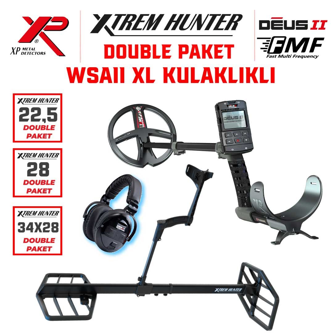 Xtrem Hunter Dedektör - DOUBLE PAKET WSAII XL Kulaklıklı Xtrem Hunter Dedektör - DOUBLE PAKET WSAII XL Kulaklıklı
