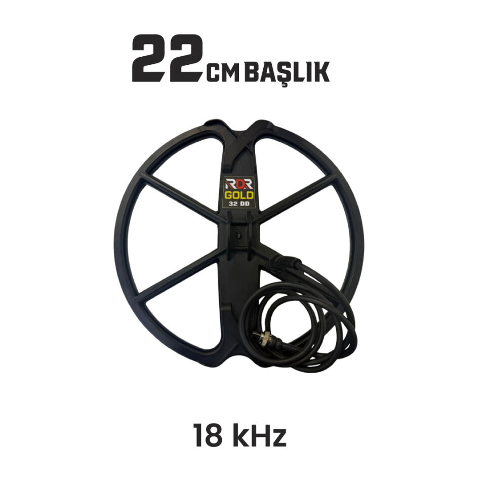 Rdr Gold Dedektör Altın Dedektörü - 18khz 22cm Başlıklı Paket