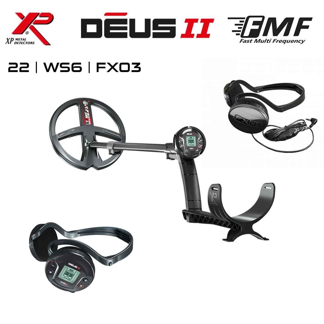 Deus 2 Dedektör - 22cm FMF Başlık, WS6 Master, FX03 Kulaklık